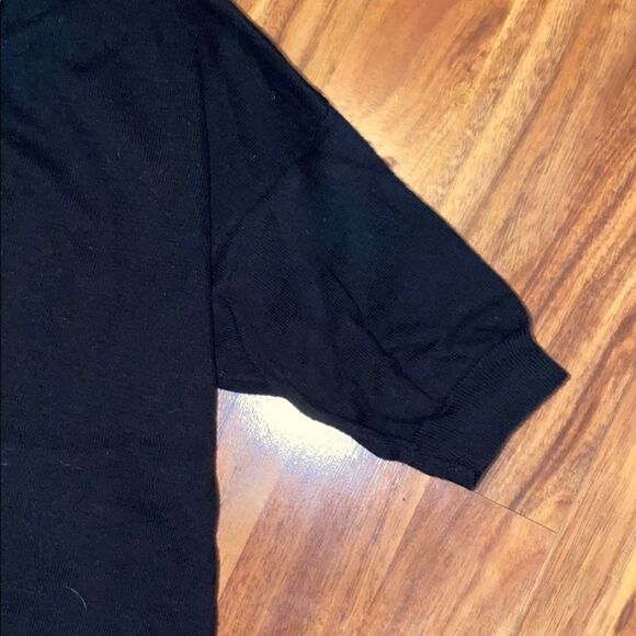4 for $50 🎃 Forever 21 Black Short Sleeve Sweater Top Womens Size Medium - Picture 3 of 6